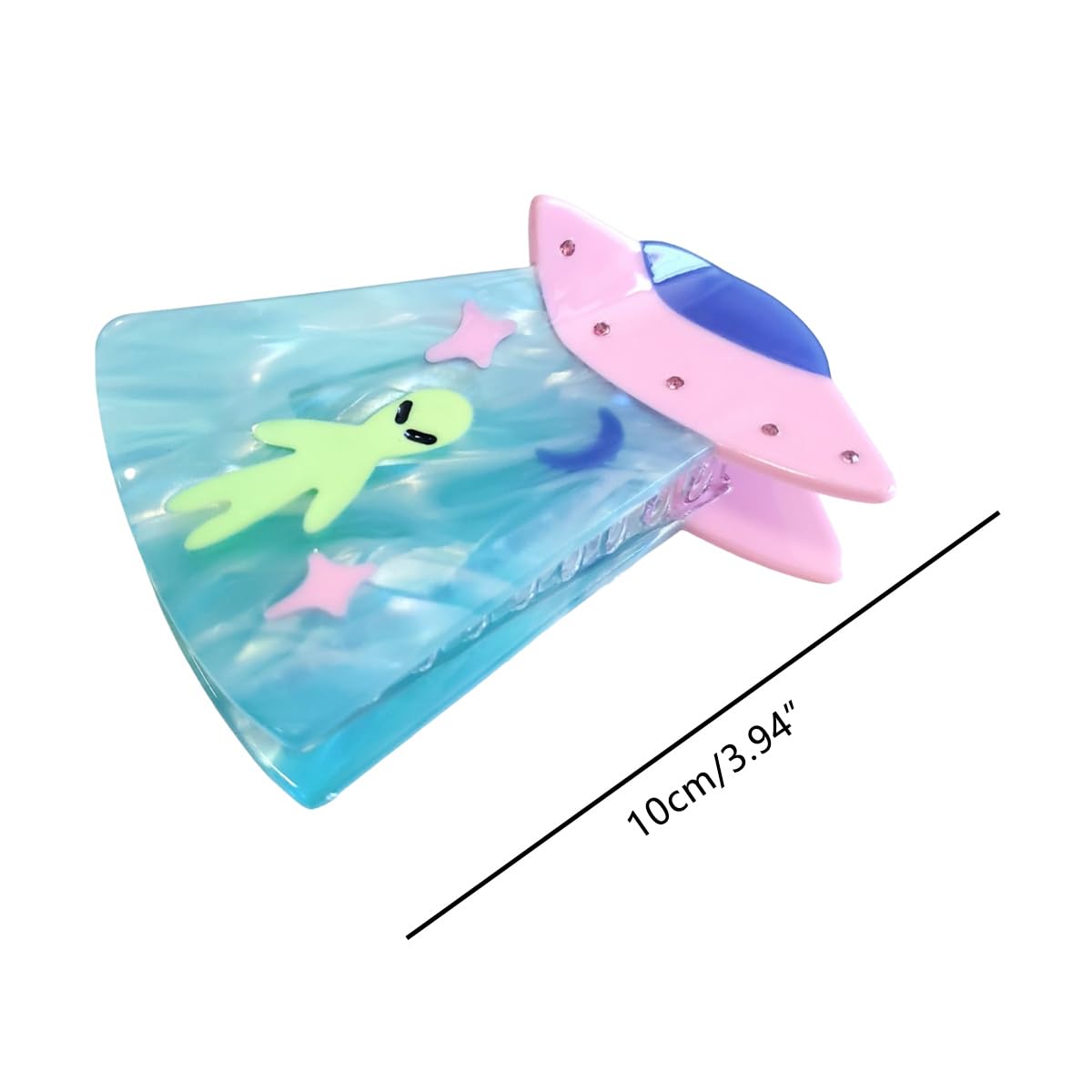 Generic Alien Ship Hair Clip,Acetate Claw Clip for Women,Women Hair Accessories, 1 Count (Pack of 1)