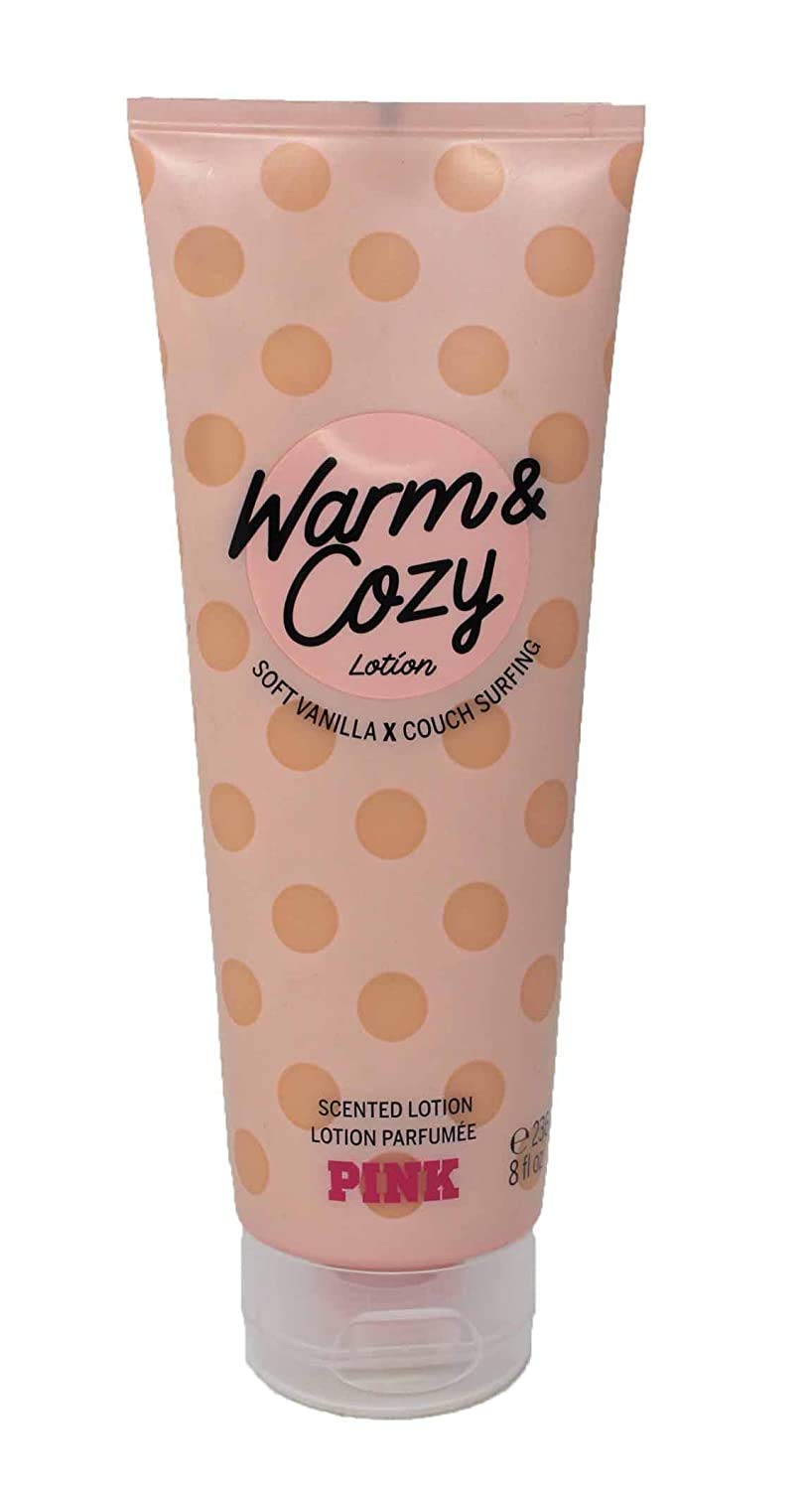 Victoria's Secret PINK Warm & Cozy Fragrance Body Lotion, Notes of Vanilla, Coconut & Passionfruit (8 oz)
