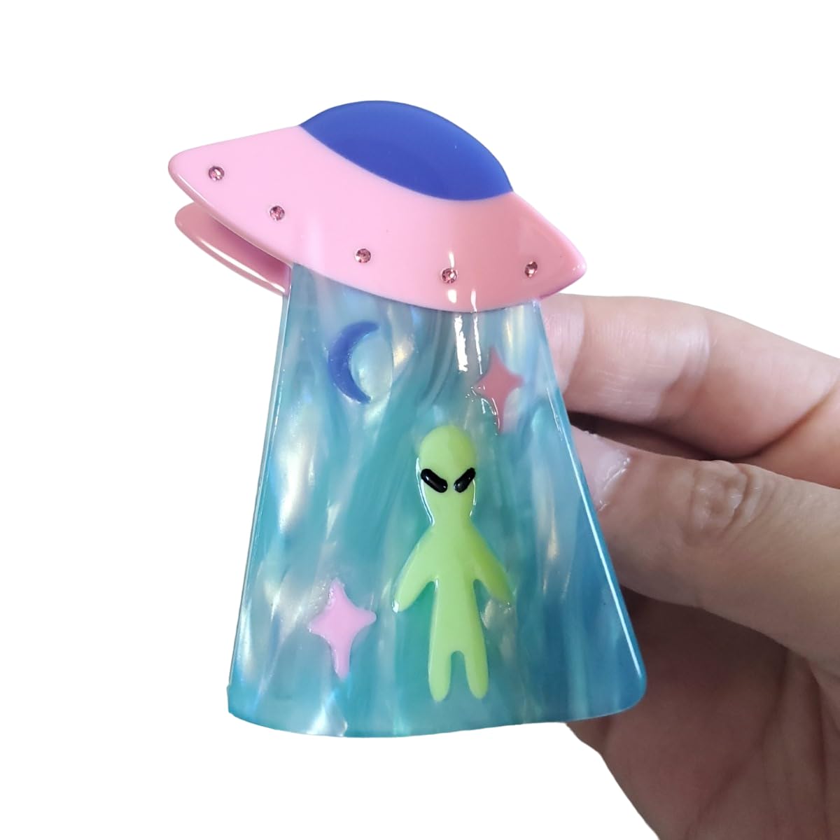 Generic Alien Ship Hair Clip,Acetate Claw Clip for Women,Women Hair Accessories, 1 Count (Pack of 1)