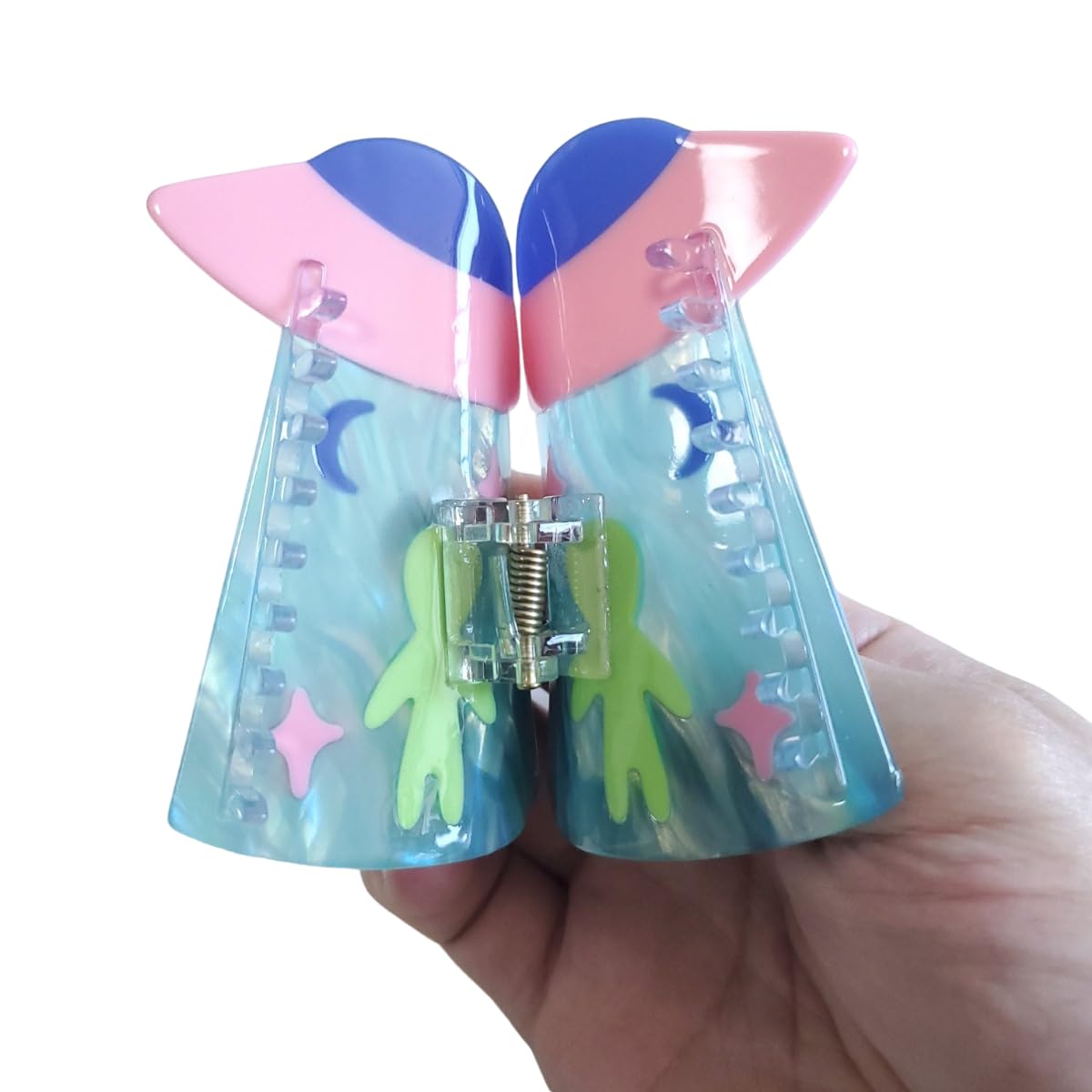 Generic Alien Ship Hair Clip,Acetate Claw Clip for Women,Women Hair Accessories, 1 Count (Pack of 1)